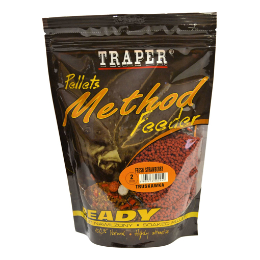 Obrázek z Pelety Traper Method Feeder Ready 500g, Jahoda