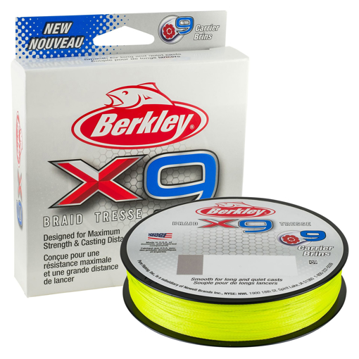 Bild von Berkley X9 Braid Fluo Green 150m, 0.08mm 7.6kg