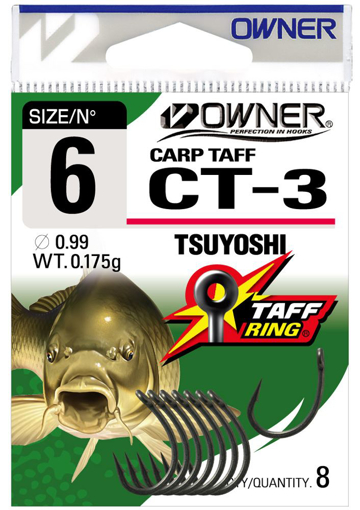 Obrázek z Owner CT-3 Carp Taff Tsuyoshi, vel.4 (7ks)