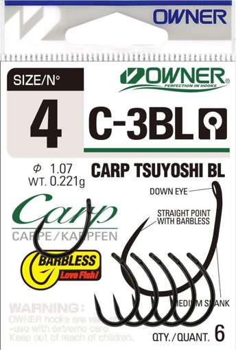 Obrázek z Owner C-3BL Carp Tsuyoshi BL, vel.6 (7ks)