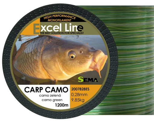 Picture of Sema Excel Line Carp Camo zelený 1200m, 0.20mm