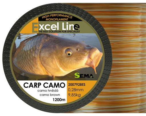 Picture of Sema Excel Line Carp Camo hnědý 1200m, 0.20mm