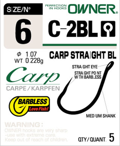 Obrázek z Owner C-2BL Carp Liner, vel.2 (5ks)