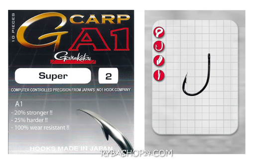 Bild von Gamakatsu A1 G-Carp Super Hook, vel.2