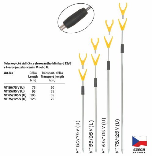 Bild von Vidlička teleskopická VT 75/125cm "U" zadní