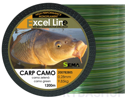 Bild von Sema Excel Line Carp Camo zelený 1200m, 0.33mm