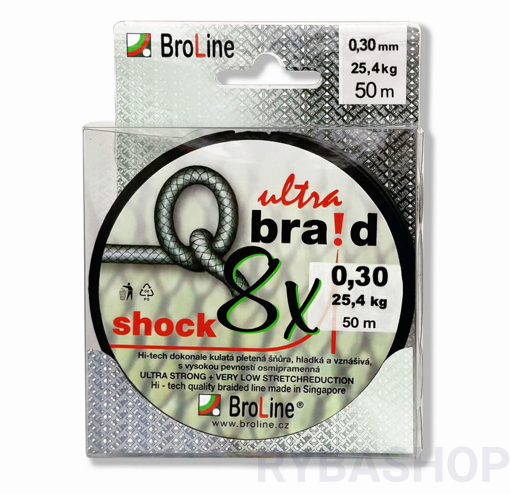 Prýmek BroLine Q 8x SHOCK 50m