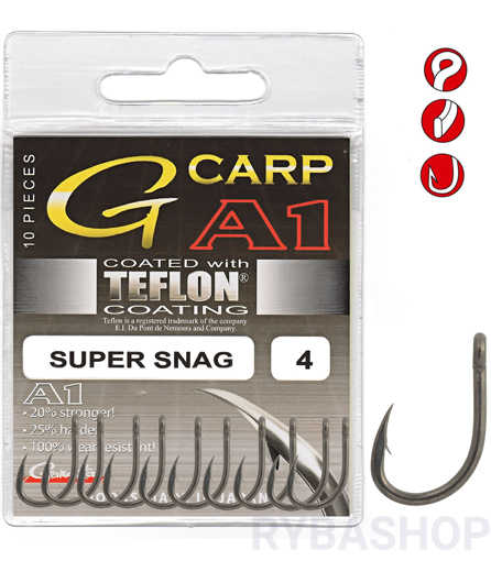 Gamakatsu G-Carp A1 PTFE Super Snag Hook #4