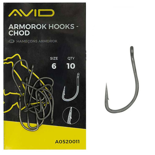 Avid Carp Armorok Chod Hooks #6 Barbed