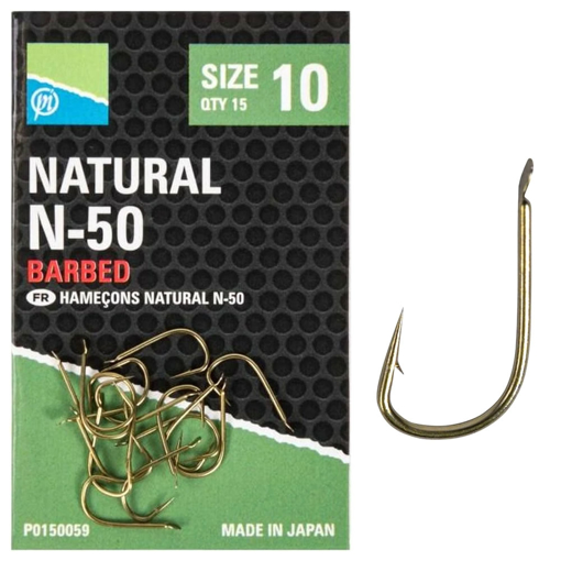 Bild von Preston Innovations Natural N-50 Hooks #16 15Stk.