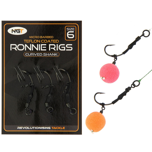 Bild von Montáž NGT Micro Barbed Ronnie Rigs #6 (3ks)