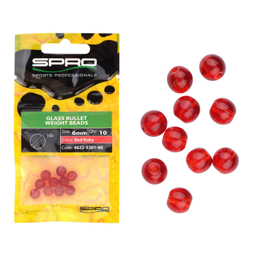 Bild von SPRO Round Smooth Glass Beads 6mm Red Ruby