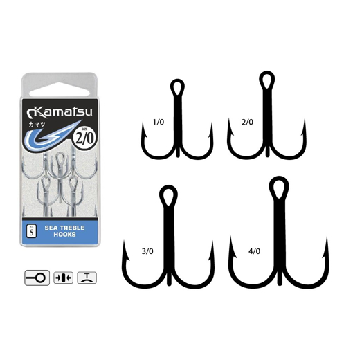 Kamatsu Sea Treble Hooks #2/0 5pcs