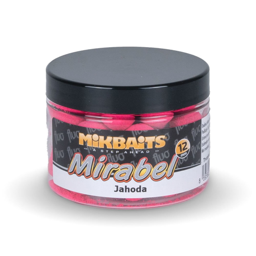 Obrazek Mirabel Fluo boilie 150ml - Truskawka Exclusive 12mm