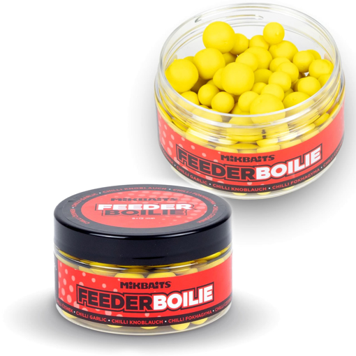 Mikbaits Feeder boilie 100ml Chilli Česnek 8+12 mm